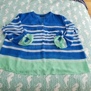 Sheer material nautical button down